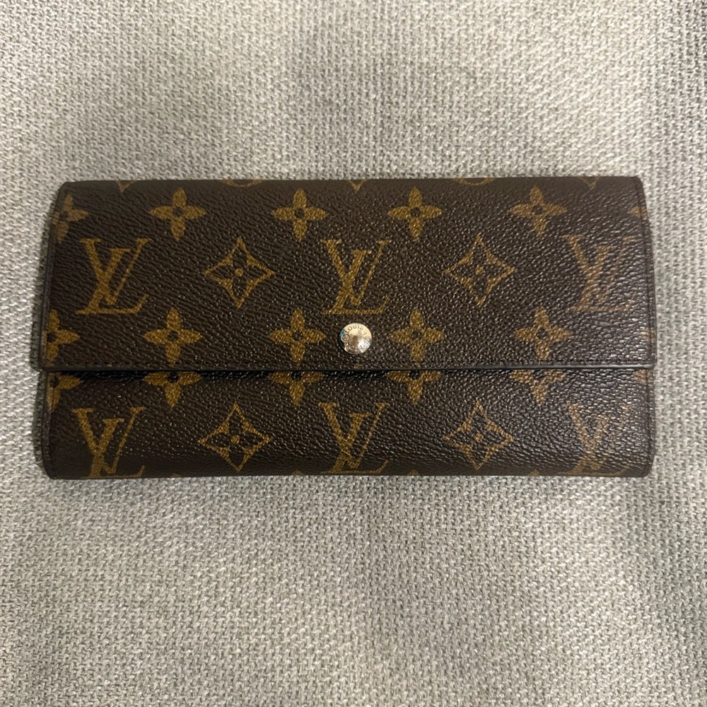 Louis Vuitton Monogram Continental Wallet in Brown and Gold